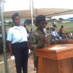 66 Artillery Officer reviews Sonrise Air Force cadet corps