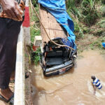 Kia truck loaded with salt falls off Gbi-Wegbe Bridge