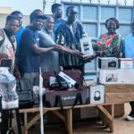 Dzifa Gomashie gifts production equipment to creative arts group in Ketu South