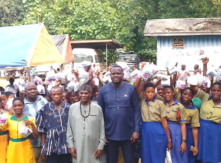 Nkwanta South MCE presents sanitary pads to support girl-child education