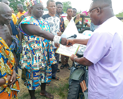 A traditional ruler wins Adaklu district best farmer award
